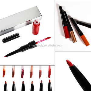Vente chaude 2 en 1 beauté cosmétique Double face étanche minéral 21 couleurs mat brillant à lèvres liquide rouge à lèvres <span class=keywords><strong>crayon</strong></span> à lèvres - Product Image 5