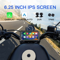 Navegador GPS para Motocicleta con Pantalla IPS HD de 6.25 Pulgadas, Resistente al Agua IP67, Inalámbrico, Android Auto, Carplay Portátil