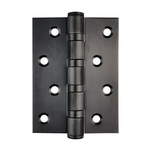Giá bán buôn Chất lượng cao mạ 4x3 cửa thép không gỉ bản lề đen bóng mang bản lề cho thép cửa gỗ