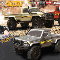 Camionnette RC YK41011, échelle 1:10, simulation tout-terrain, véhicule télécommandé pour grimper sur les rochers, pour les amateurs débutants