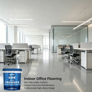 <span class=keywords><strong>Peinture</strong></span> époxy auto-nivelante colorée <span class=keywords><strong>pour</strong></span> sols intérieurs de bureaux, <span class=keywords><strong>antidérapante</strong></span>, anti-abrasion, facile à nettoyer, <span class=keywords><strong>pour</strong></span> résoudre les problèmes de poussière et de fissures - Product Image 1