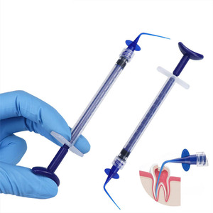 Aguja de relleno para conductos radiculares dentales, dispositivo de entrega de pasta con jeringa, punta curva azul, instrumento manual de un solo uso, Clase II EK008 - Product Image 5
