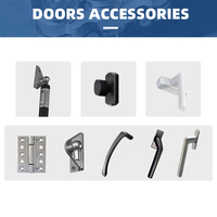 Fenêtre à auvent en aluminium moderne avec vérin à gaz, homologuée NFRC aux États-Unis, résistante aux ouragans, pour une utilisation en extérieur