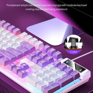 K500 Mechanical Gaming <b>Keyboard</b> <b>with</b> Kailh Switches 104 <b>Keys</b> RGB Luminescent <b>Custom</b> Color USB-C Wired for Desktop Computers - Product Image 4