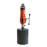 CAYKEN Perceuse à noyau diamanté avec support d'aspiration, machine de perçage puissante pour béton et bâtiment, 4 vitesses