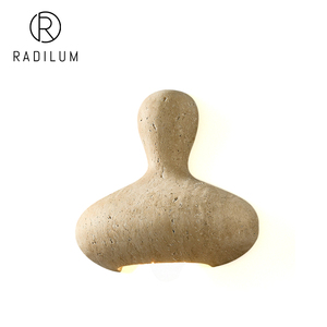 Applique da Parete in Travertino Wabi Sabi, Lampada da Comodino per Soggiorno, Stile Japandi, Pietra Naturale, LED G9, CE RoHS, Lampada da Parete <span class=keywords><strong>Vico</strong></span> in Travertino, Arredamento Moderno - Product Image 1