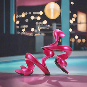 2026 Talons spirale uniques pour femmes, forme serpent, à enfiler, avec lanière cheville, en PU, chaussures été-hiver, style original, sans semelle - Product Image 3