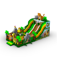 Château gonflable personnalisé pour enfants, aire de jeux gonflable pour l'extérieur, intérieur, jungle, animaux, zoo, parcs à thème