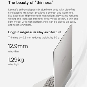 โน้ตบุ๊คธุรกิจ YOGA Air 14s รุ่นใหม่ล่าสุด Snapdragon X Elite/X Plus แรม 32GB ความจุ 1TB หน้าจอสัมผัส OLED ขนาด 14.5 นิ้ว ความละเอียด 2.9K ตัวเครื่องโลหะ น้ำหนักเบา - Product Image 3