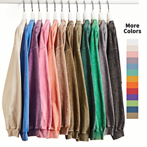 Sweat-shirt à capuche surdimensionné pour homme, imprimé personnalisé tendance, lourd, délavé à l'acide, respirant, effet usé - Product Image 6