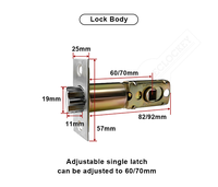 Poignée de porte intelligente étanche Tuya TTLock, serrure intelligente biométrique avec empreinte digitale, mot de passe, entrée sans clé pour portes en bois