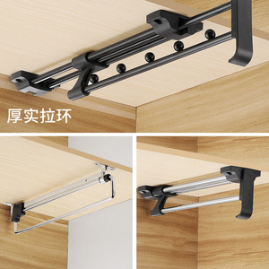 Barra para Ropa de Montaje Superior Zhan Hanlai Weishi, de Hierro Sólido Galvanizado, Organizador de Almacenamiento para Armario - Product Image 2