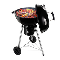 Grill pour Barbecue à charbon de bois, 18.5 pouces, bouilloire Portable, Grill de cuisine en plein air, pour Camping et Patio, livraison directe