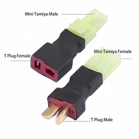 Adaptateur de prise T Deans Mini Tamiya femelle vers mâle pour chargeur de batterie RC Airsoft, pièces en plastique DIY