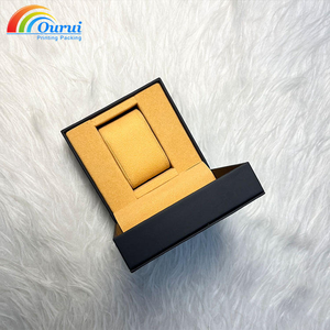 Factory Direct Custom Classic <b>Black</b> leather watch <b>box</b> with velvet lining for man,Custom logo and color for the watch <b>box</b> - Product Image 6
