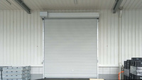 Porte roulante en aluminium sur mesure, design minimaliste, résistante au vent, volet de protection lourd pour entrepôt ouvert
