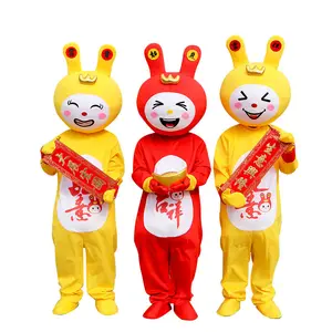 Funtoys Chinese rabbit new year mascot costume cartoon character bunny mascot for adult