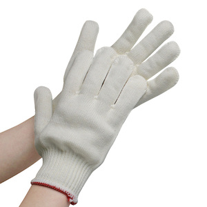 Guanti da Lavoro Bianchi in Cotone Economici e Confortevoli per Manipolazione Generale di Materiali - Product Image 1