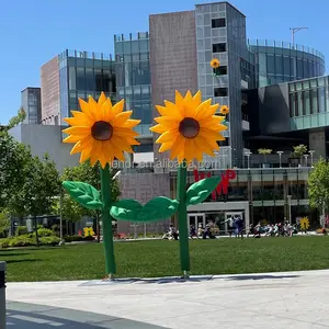 户外展示站立巨型充气太阳花公园装饰