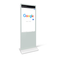VISIGN-Monitor digital LCD para interiores, pantalla táctil ultrafina para publicidad comercial