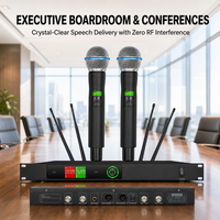 Système de microphone sans fil portable avec transmetteur à sensibilité améliorée, vente en gros directe d'usine B2B OEM ODM