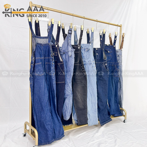 Vente en gros de combinaisons décontractées pour femmes d'<span class=keywords><strong>occasion</strong></span> avec bretelles vintage pantalons en jean à bretelles réglables vêtements d'<span class=keywords><strong>occasion</strong></span> - Product Image 6