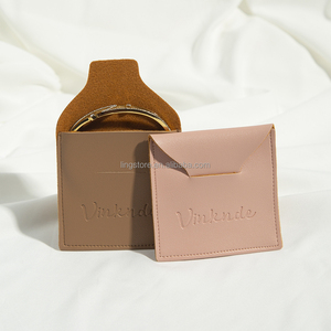 8*8cm Luxury <b>Envelope</b> Brown Black Gold Waterproof PU Leather Jewelry Pouch Watch Camera <b>Gift</b> Bag for Jewellery Storage - Product Image 2