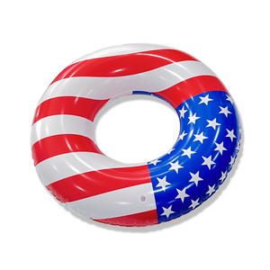 Flotador <span class=keywords><strong>de</strong></span> agua inflable redondo personalizado con bandera americana para <span class=keywords><strong>piscina</strong></span> o <span class=keywords><strong>tubo</strong></span> <span class=keywords><strong>de</strong></span> lago para niños y adultos - Product Image 3