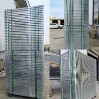 Panel de Cerca Portátil para Ovejas, Encajable, de 6 Barras, Tubo Ovalado Galvanizado de 30x60mm, para Rancho