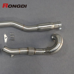ราคาโรงงานใหม่ ท่อไอเสียสแตนเลส 304 ขัดเงา สำหรับ VW Golf R Mk7 2.0T Audi S3/A3 Quattro 8V 2014+ แบบมีแคท 100% - Product Image 3