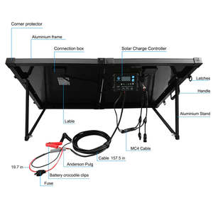 Kit Solar Portátil Monocristalino Plegable ACOPOWER ALPHA 1 de 15W, Maletín, 20% de Eficiencia, Negro, Certificado RoHS, ALPHA - Product Image 3