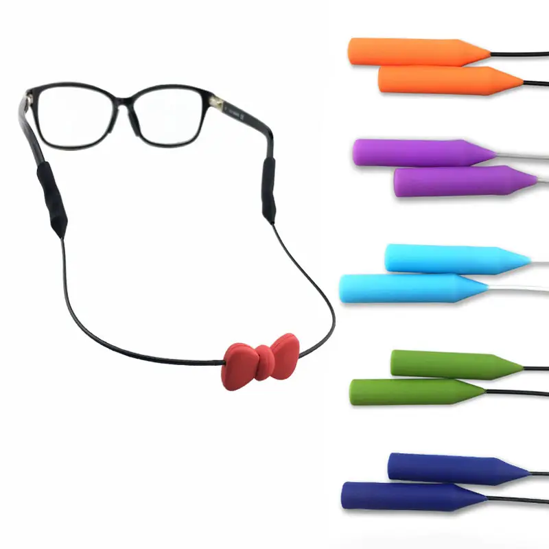 Bandeaux élastiques antidérapants en Silicone pour lunettes de soleil pour enfants, cordon de cou, sangles en verre, support de collier, sangles pour lunettes pour enfants