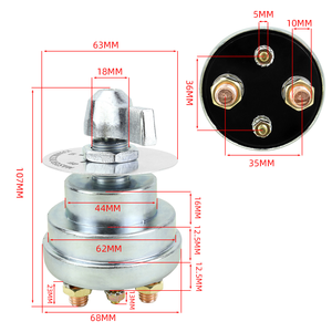 Interrupteur de déconnexion de <span class=keywords><strong>batterie</strong></span> principal WH6V 32V 185A, 2 broches, 4 broches, étanche, borne en cuivre pour yacht, remorque, caravane, bateau - Product Image 4