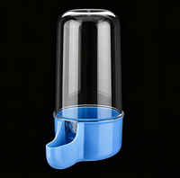 Fontaine à eau et bouteille d'eau en plastique pour oiseaux, perroquets et perruches - Design moderne, gamelle et mangeoire pratiques pour animaux de compagnie