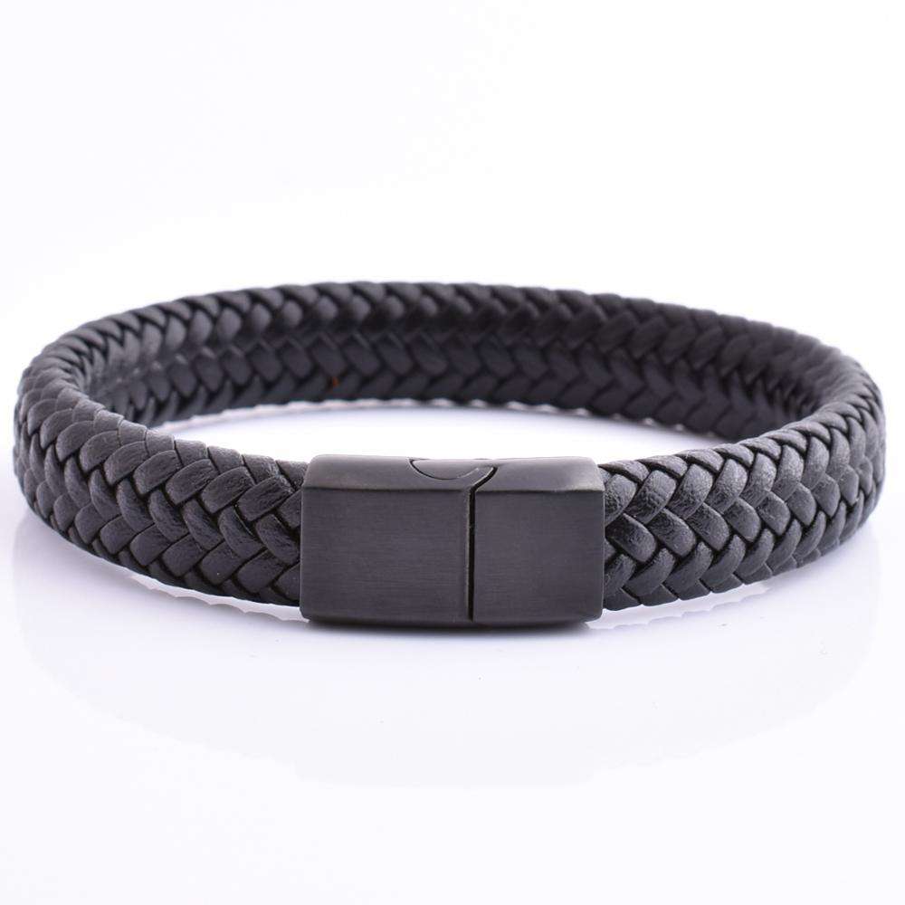 Wholesale Luxury Men's Magnetic Clasp Men Jewelry Bracelet Real Leather Bracelet 
