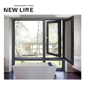 กระจกนิรภัยสองชั้นแบบปรับได้หน้าต่างบานเลื่อนเอียงเข้าด้านในด้านนอกสำหรับบ้านอลูมิเนียมอัลลอยด์ปรับอุณหภูมิได้ตามแนวนอน - Product Image 3