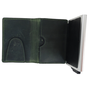 Premium Pu Leather Anti-Theft Open Short Nylon Lining Luxury <b>Trifold</b> Card Holder <b>Wallet</b> Unisex - Product Image 2