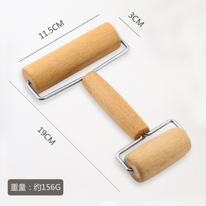 Beechwood <b>Rolling</b> <b>Pin</b> Double-Ended Solid Wood Non-Stick For Dough Pastry Baking Kitchen Tool - Product Image 3