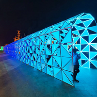Tunnel LED extérieur de 50 pieds, effet de changement de couleur DMX RGB, éclairage de fête contrôlable pour parc, zoo, rue