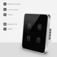 Zigbee Tuya hidup cerdas, tirai pintar alexa kompatibel dengan 2 arah, kontrol suara