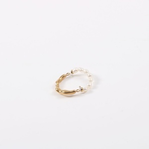 2023 Wedding Jewelry Stainless Steel Personalized Jewelry Pearl Link Ring - Product Image 5