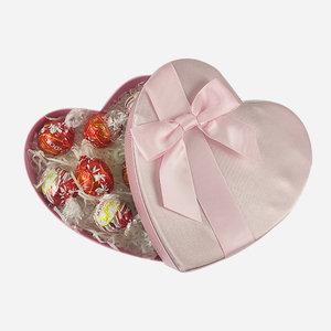 Caja en Stock con MOQ Bajo, Caja en Forma de Corazón con Lazo de Lujo y Superficie de Tela, Caja de Embalaje Clásica para el Día de San Valentín y Navidad - Product Image 2
