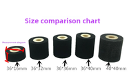 216 #   Roue d'encre 36x36mm BK compatible avec les machines d'emballage DK1100, DK1100A, DK1100B, DK1300A, DS1108, encre, roue d'encre pour date