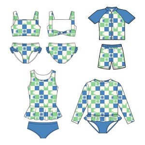 Maillot de bain imperméable de haute qualité pour enfants, imprimé floral, pour bébés filles, en spandex/polyester, vêtements de plage - Product Image 6