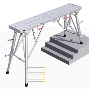 Scala da Lavoro Pieghevole in Ferro Regolabile per Edilizia, Rinforzata per Raschiatura e Stuccatura - Product Image 3