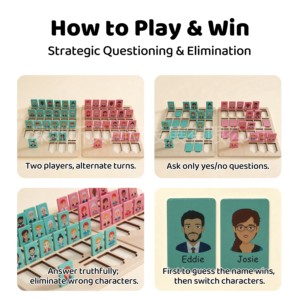 Custom Own Guess Who I Am Wooden <b>Puzzle</b> Personalize Board <b>Game</b> Educational Toy for Kids - Product Image 5