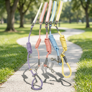 Einfarbige <span class=keywords><strong>Nylon</strong></span>-Hundeleinen in Macaron-Farben, Langlebige Multifunktionale Seilleine im Klassischen und Modernen Stil - Product Image 2