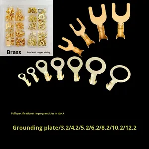 O-Type Ring End Iron Plated with Copper Open Type Grounding Piece in Various Sizes 3.2/4.2/5.2/6.2/8.2/10.2 10A Rated Current - Product Image 3