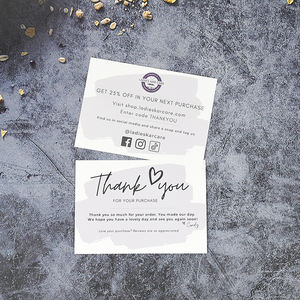 Produit phare : Cartes de vœux personnalisées charmantes, cartes de remerciement, votre propre design pour les programmes de fidélisation des clients, papier kraft, papier artistique - Product Image 3