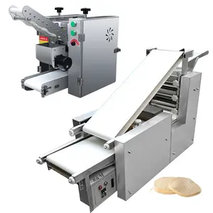 Grote India Griekse Chapati Pita Brood Chips Wrapper Industriële Roti Maker Elektrische Rolling Roller Cutter Druk Maken Machine Prijs